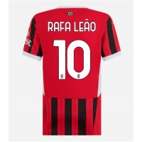 Koszulka piłkarska AC Milan Rafael Leao #10 Strój Domowy dla kobiety 2024-25 tanio Krótki Rękaw